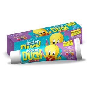 Gel-Dental-Infantil-Doctor-Duck-Sem-Fluor-Dentalclean-Caixa-50g