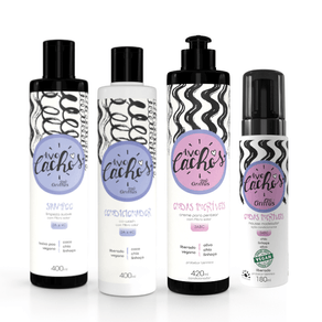 Kit-Amo-Cachos-Shampoo-400ml---Condicionador-400ml---Creme-Para-Pentear-420ml-Ondas-Incriveis---Mousse-Ondas-Incriveis-180ml